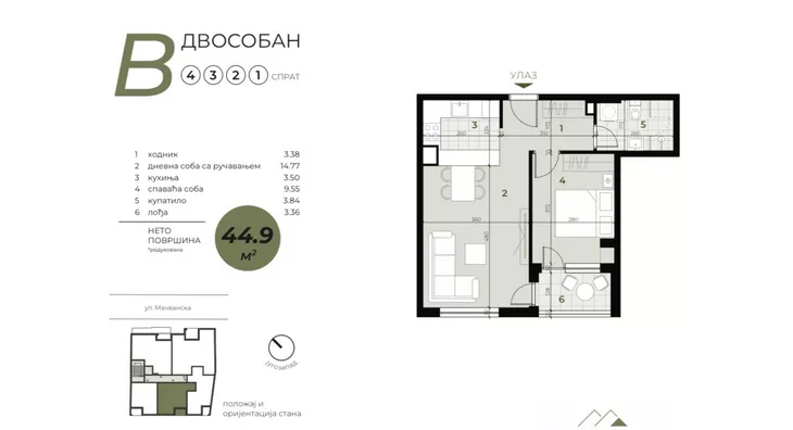 Dvosoban stan | 4zida