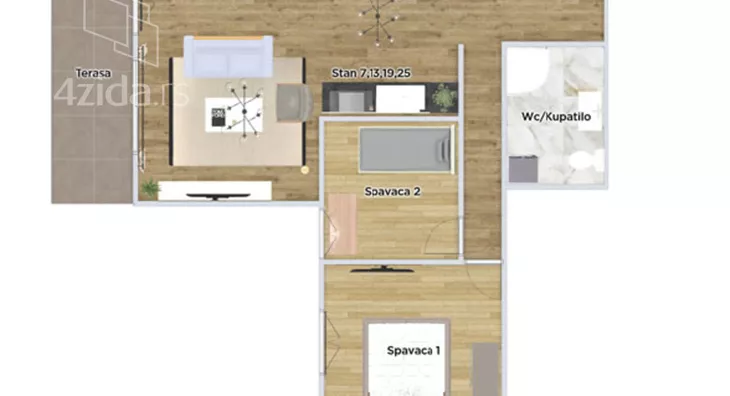 Dvosoban stan | 4zida