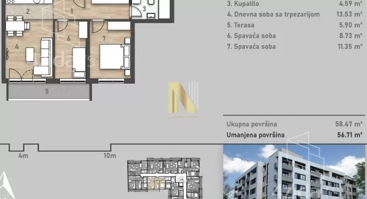 Trosoban stan | 4zida