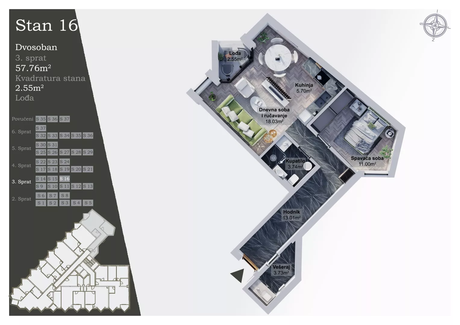 Dvosoban stan | 4zida