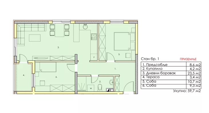 Dvoiposoban stan | 4zida