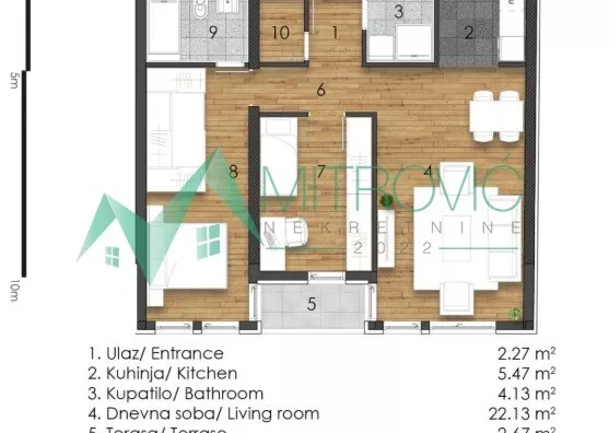 Trosoban stan | 4zida