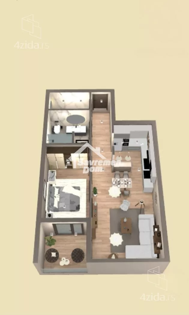 Dvosoban stan | 4zida