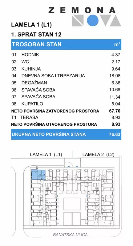 Trosoban stan | 4zida