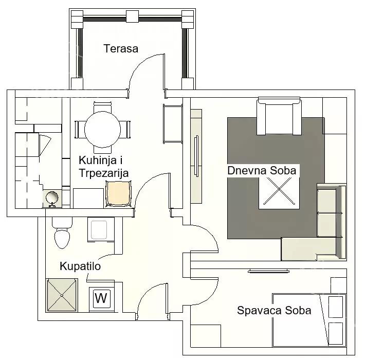 Dvosoban stan | 4zida
