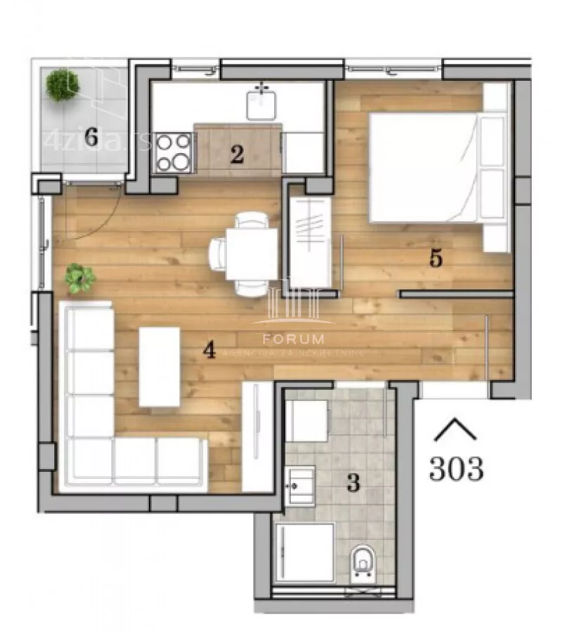 Dvosoban stan | 4zida