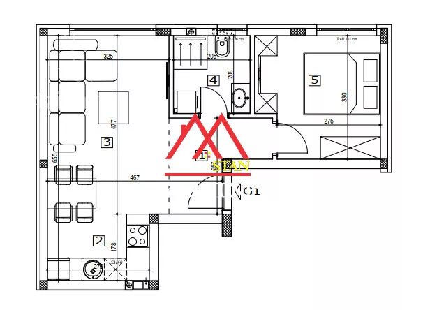 Jednoiposoban stan | 4zida