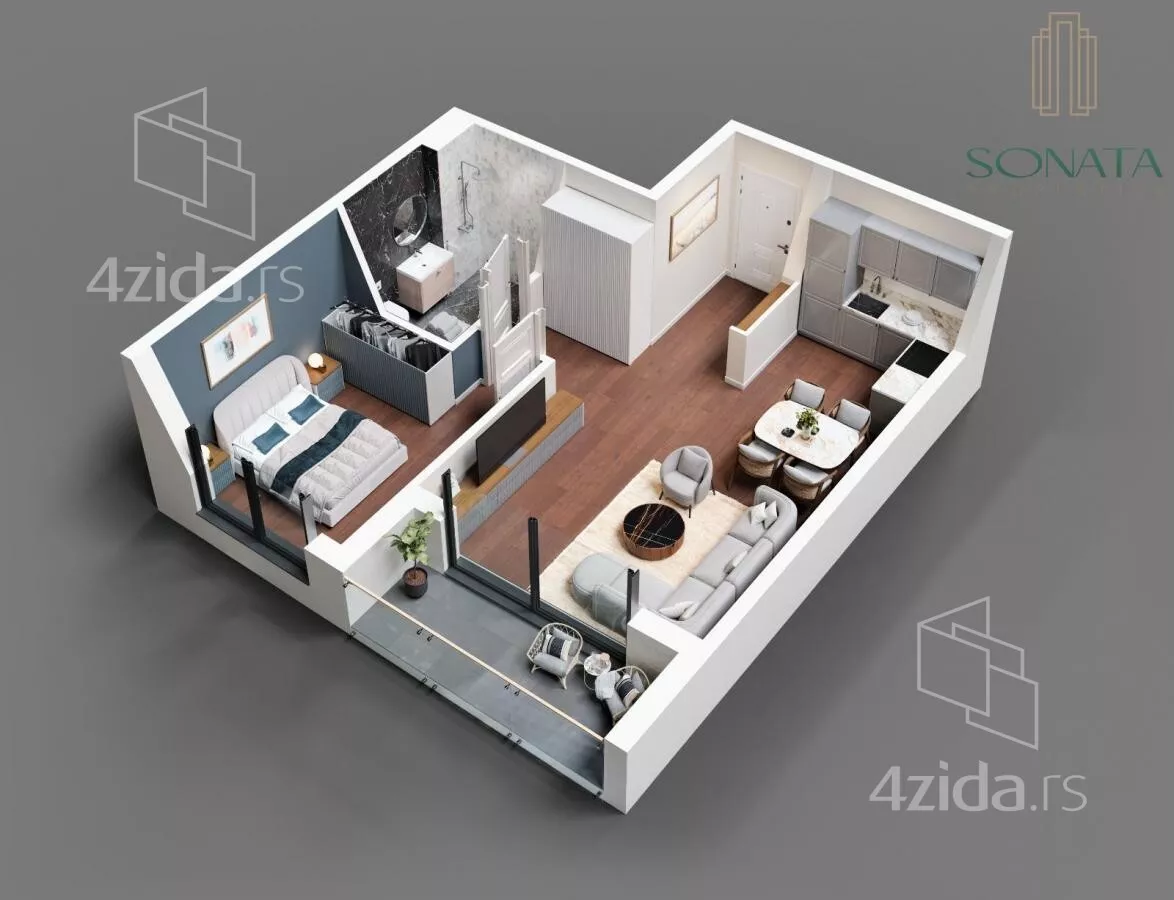 Dvosoban stan | 4zida