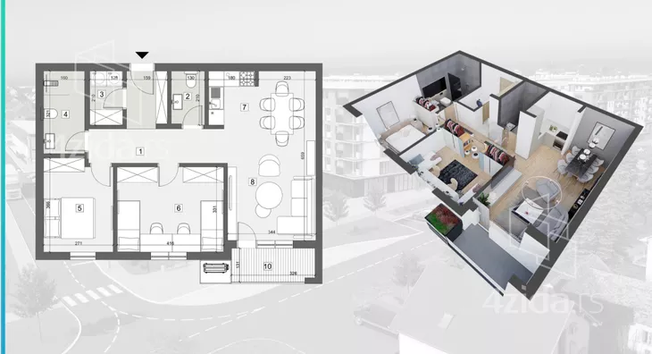 Trosoban stan | 4zida