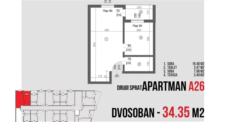 Dvosoban stan | 4zida