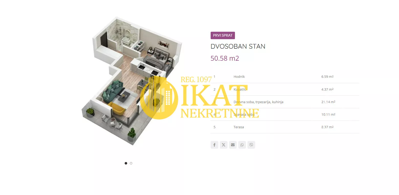 Jednoiposoban stan | 4zida