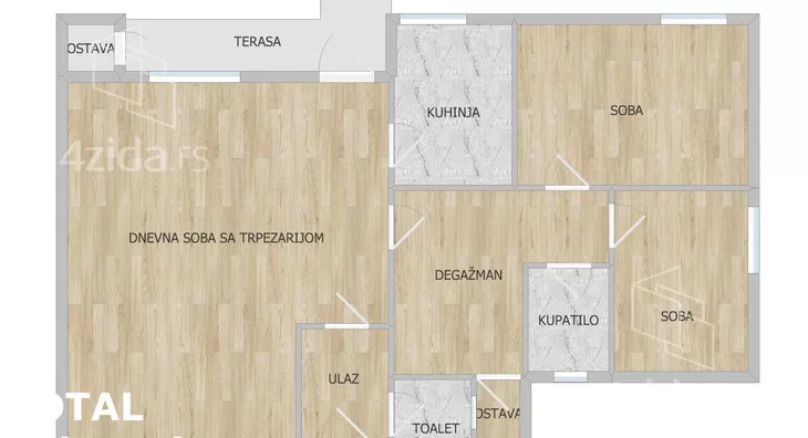 Trosoban stan | 4zida