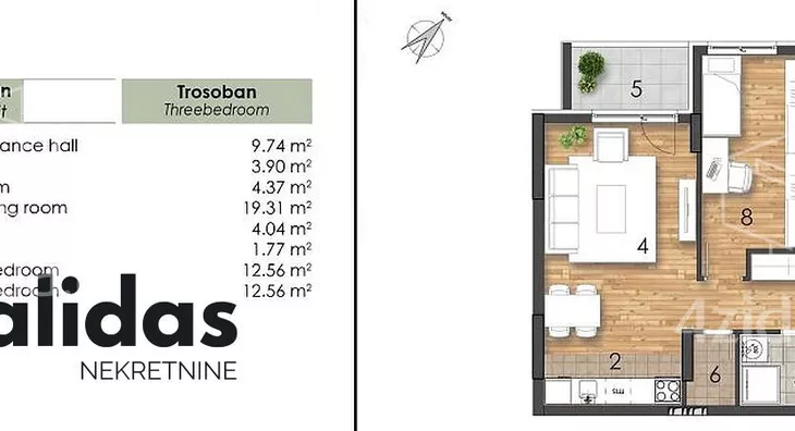 Trosoban stan | 4zida