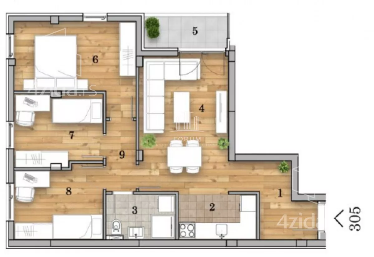 Dvosoban stan | 4zida