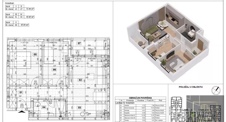 Trosoban stan | 4zida
