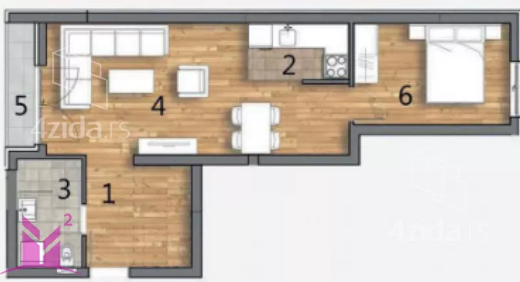 Jednoiposoban stan | 4zida