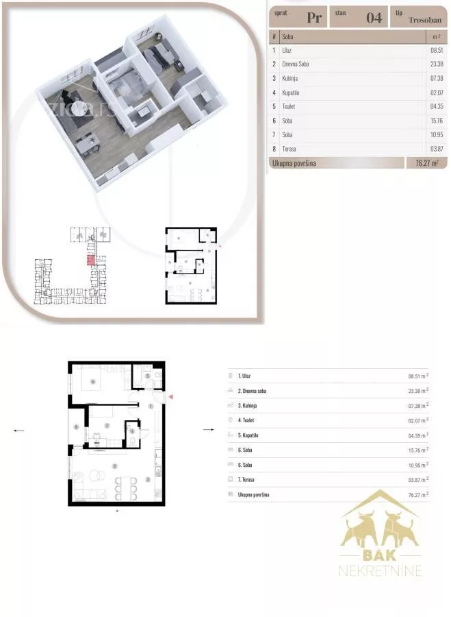 Trosoban stan | 4zida