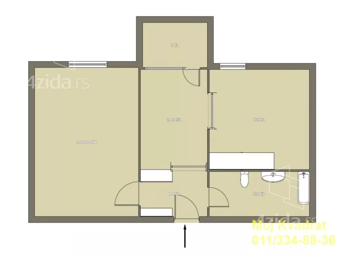 Jednosoban stan | 4zida