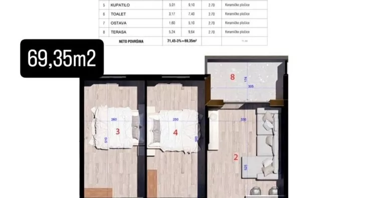 Trosoban stan | 4zida