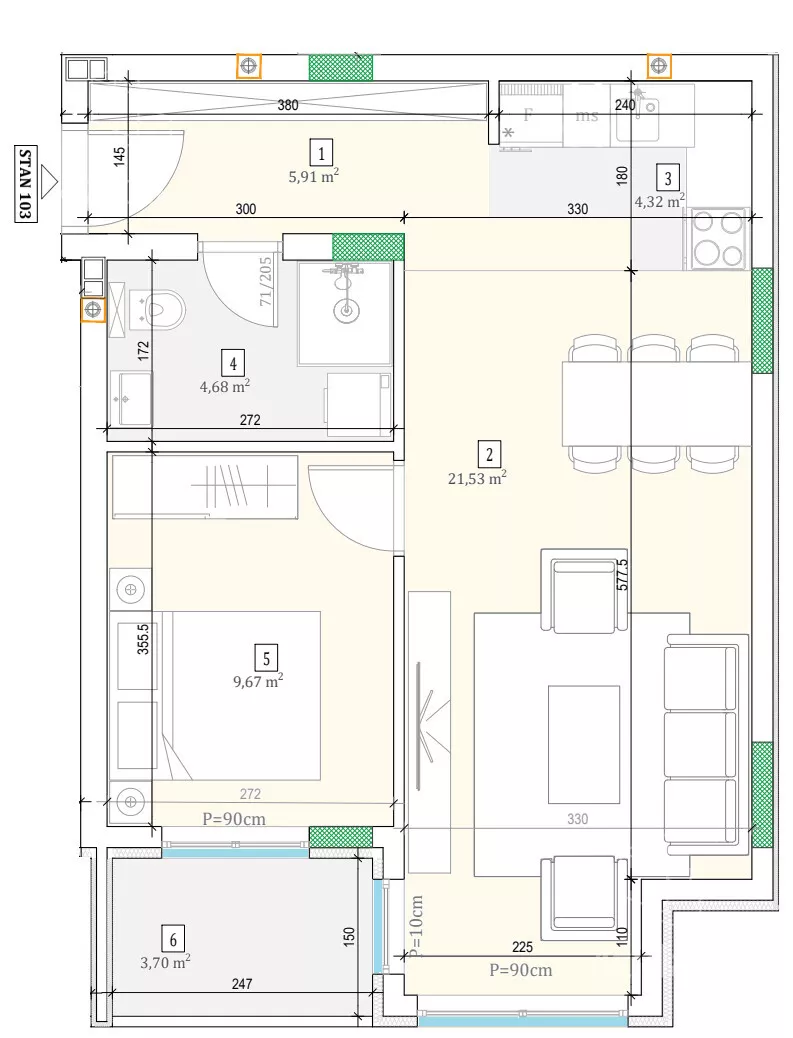 Dvosoban stan | 4zida