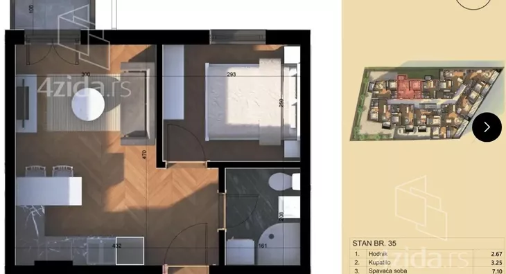 Jednosoban stan | 4zida