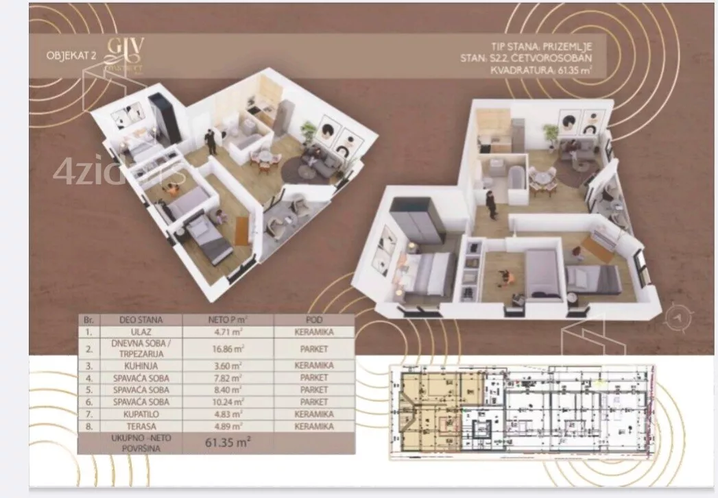 Dvoiposoban stan | 4zida