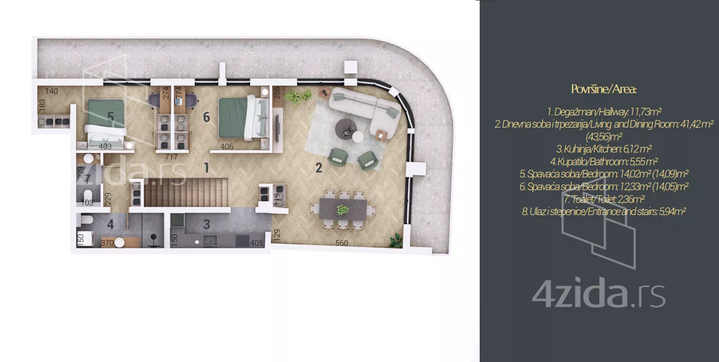 Trosoban stan | 4zida