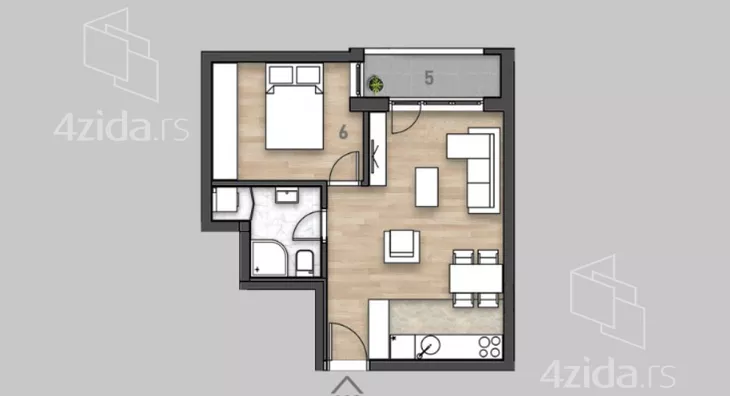 Dvosoban stan | 4zida