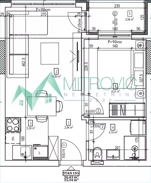 Jednoiposoban stan | 4zida