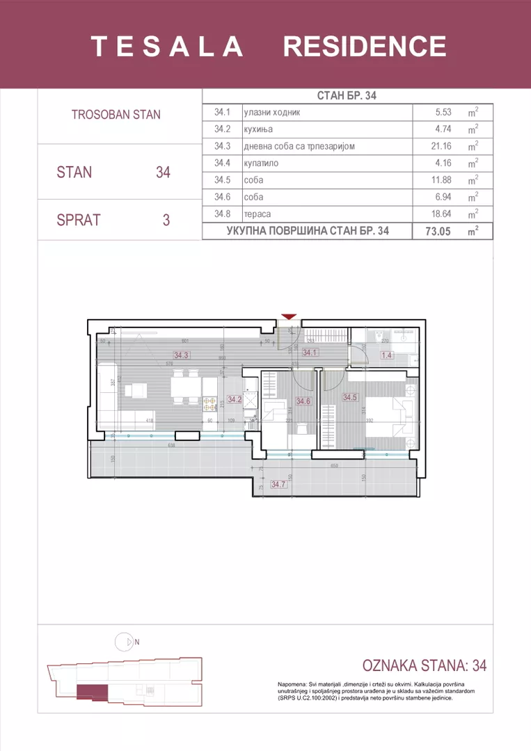 Trosoban stan | 4zida