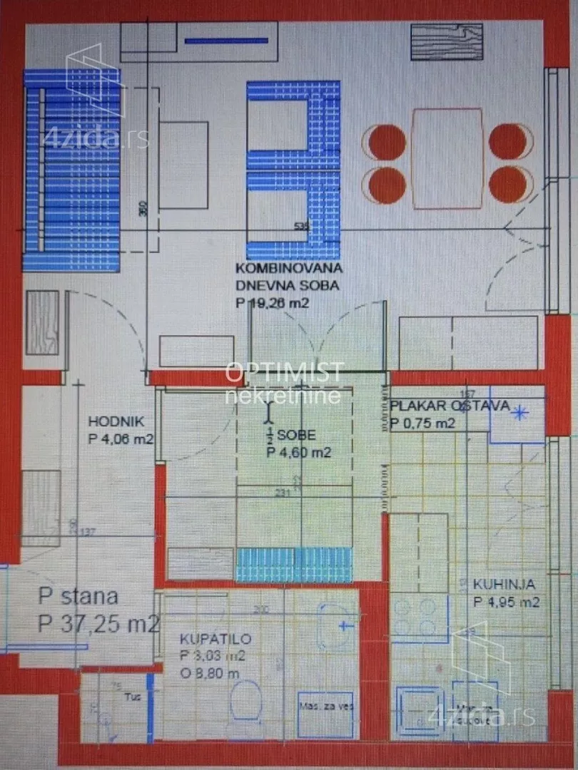 Jednoiposoban stan | 4zida