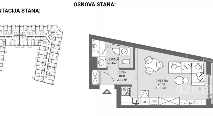 Jednosoban stan | 4zida