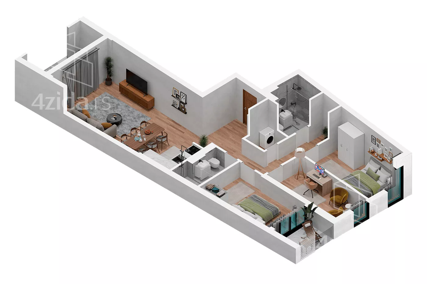 Troiposoban stan | 4zida