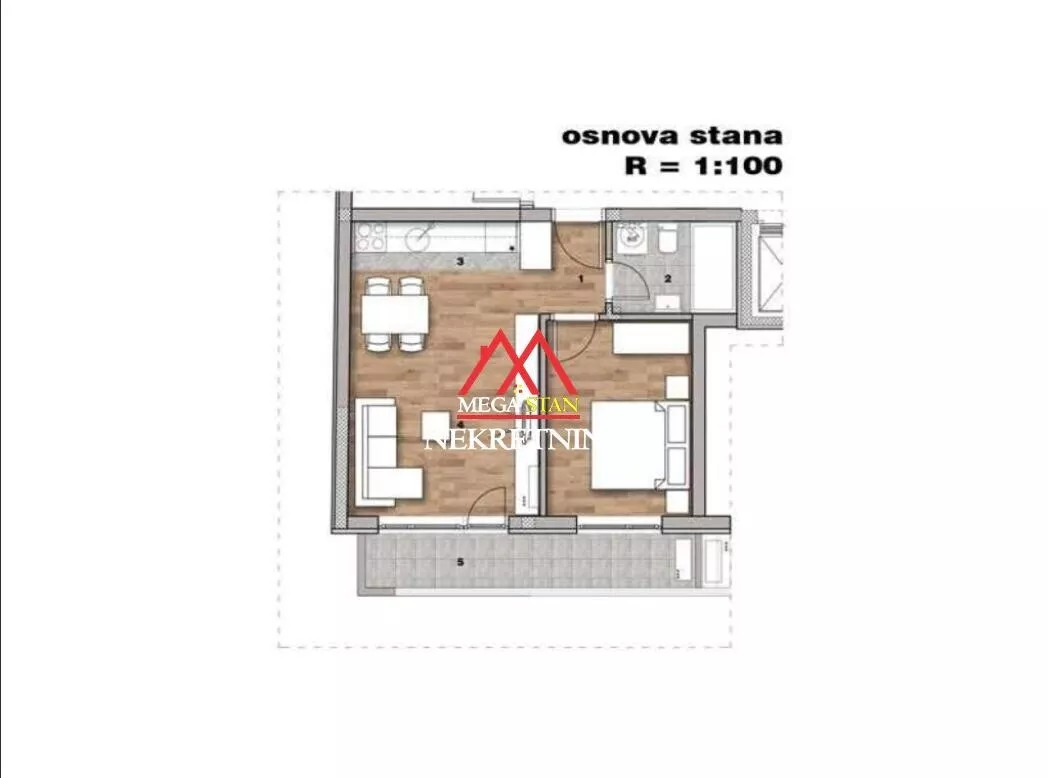 Jednoiposoban stan | 4zida