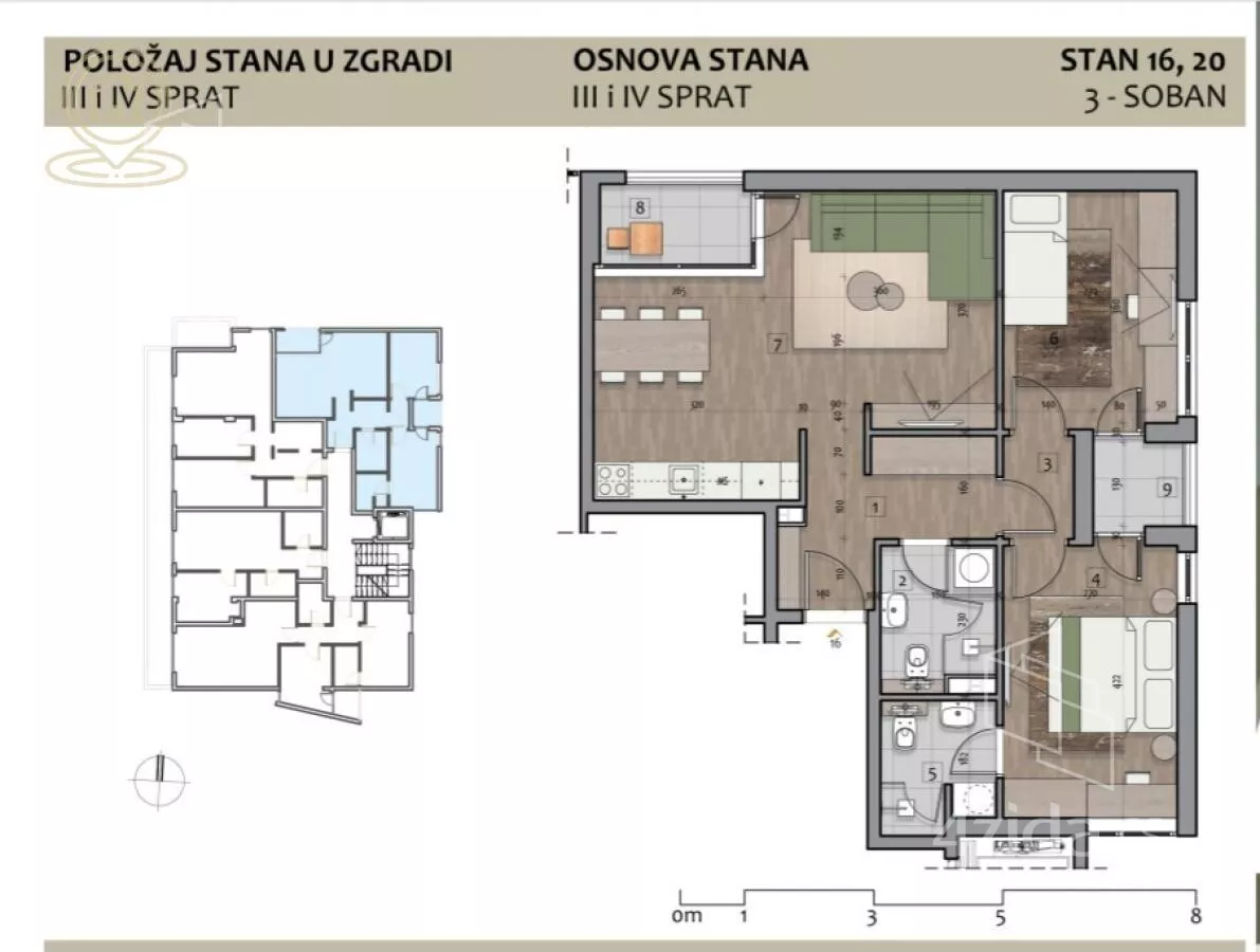 Trosoban stan | 4zida