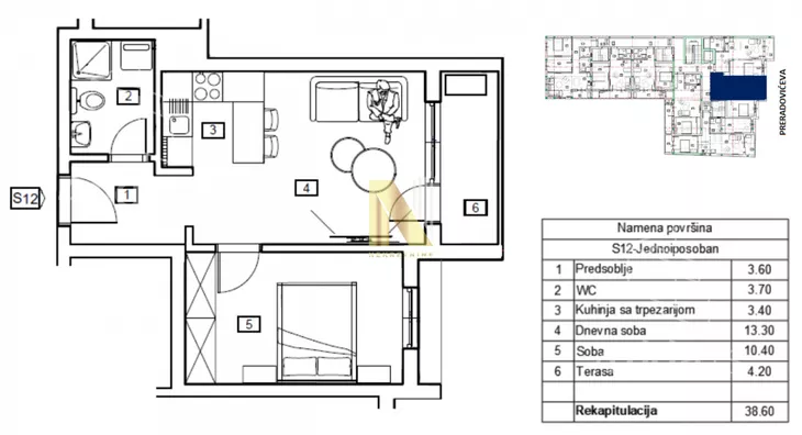 Jednoiposoban stan | 4zida