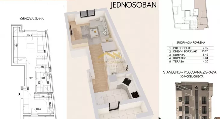 Jednosoban stan | 4zida