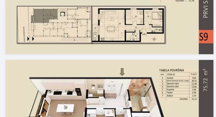 Jednoiposoban stan | 4zida