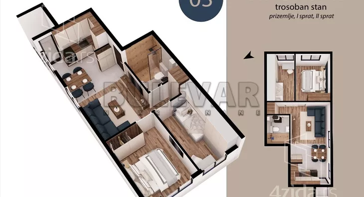 Trosoban stan | 4zida