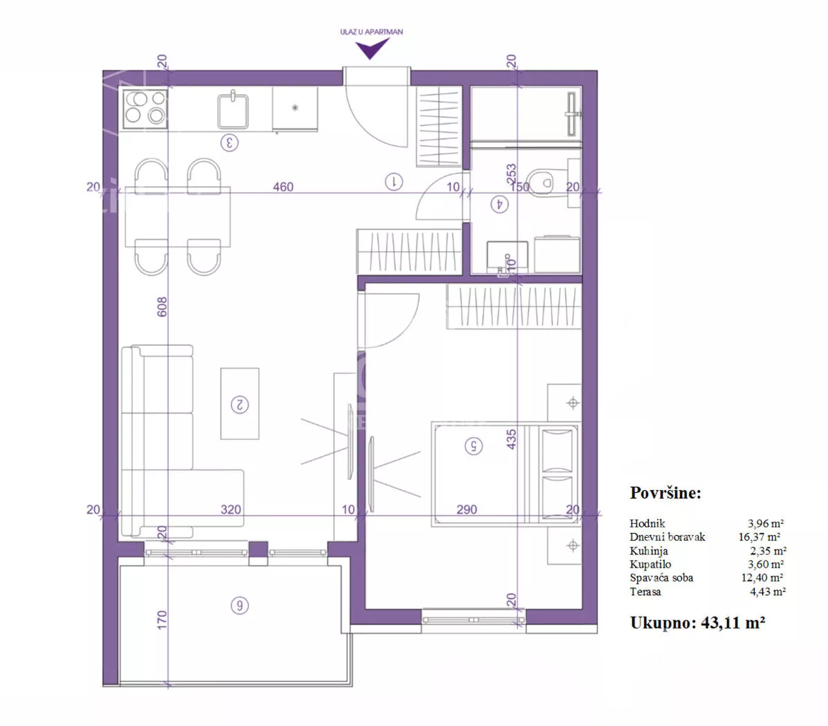 Jednosoban stan | 4zida