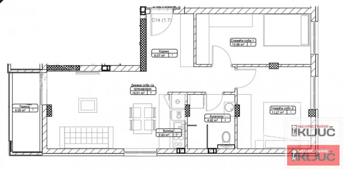 Trosoban stan | 4zida
