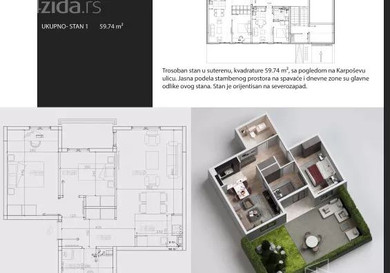 Trosoban stan | 4zida