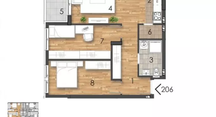 Trosoban stan | 4zida
