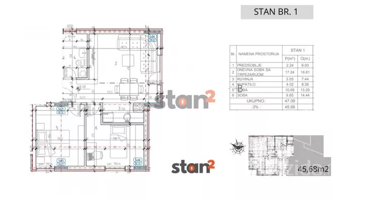 Dvoiposoban stan | 4zida
