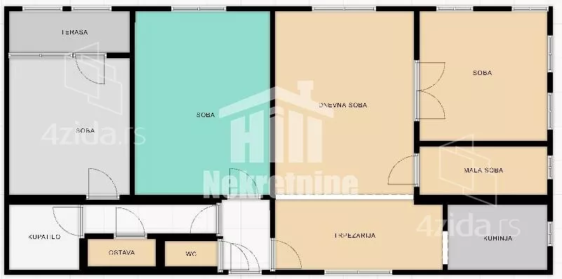 Četvoroiposoban stan | 4zida