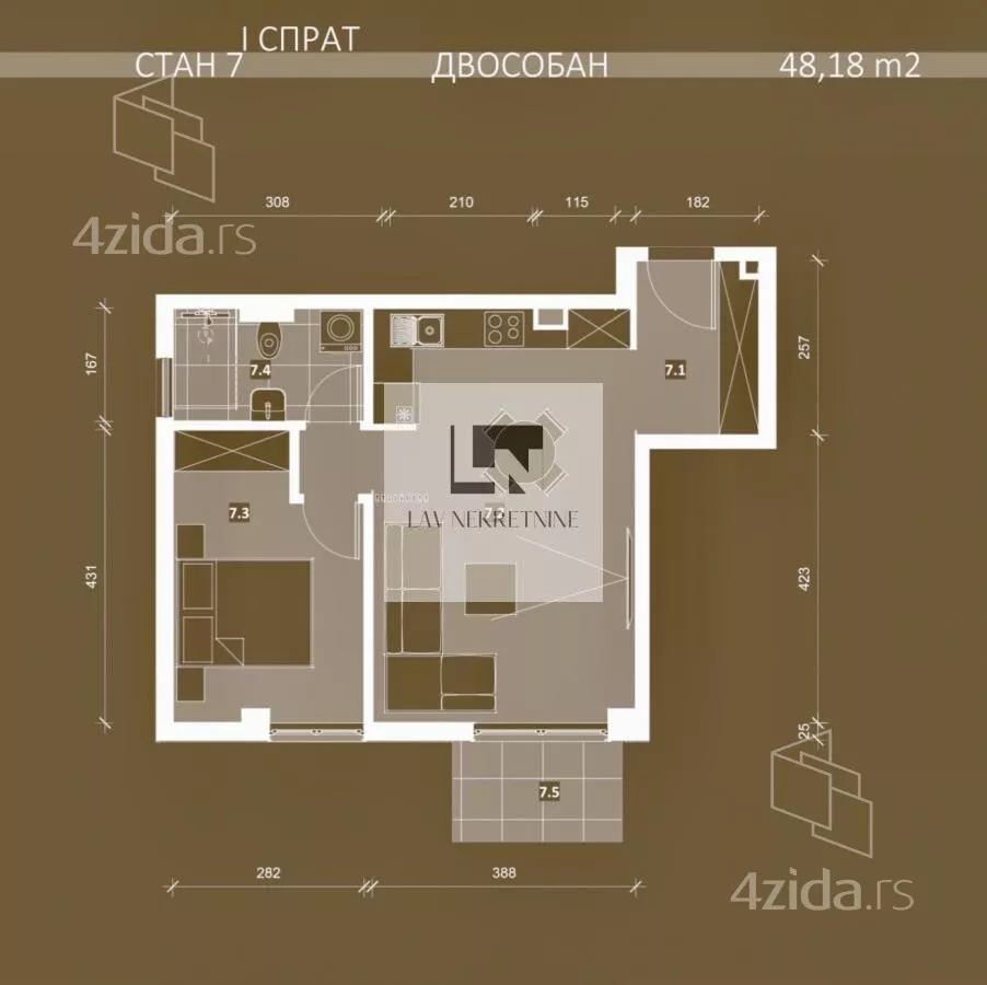 Dvosoban stan | 4zida
