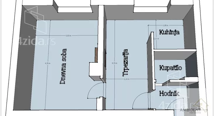 Jednosoban stan | 4zida