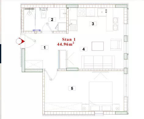 Dvosoban stan | 4zida