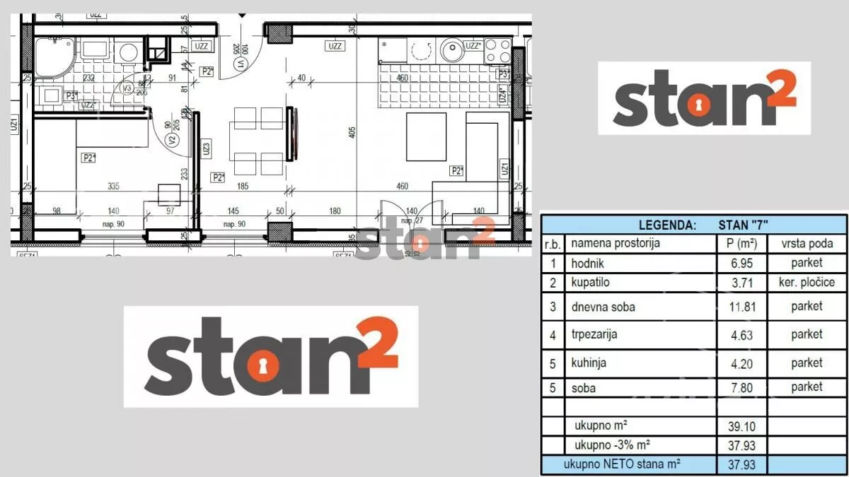 Jednoiposoban stan | 4zida