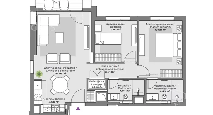 Trosoban stan | 4zida